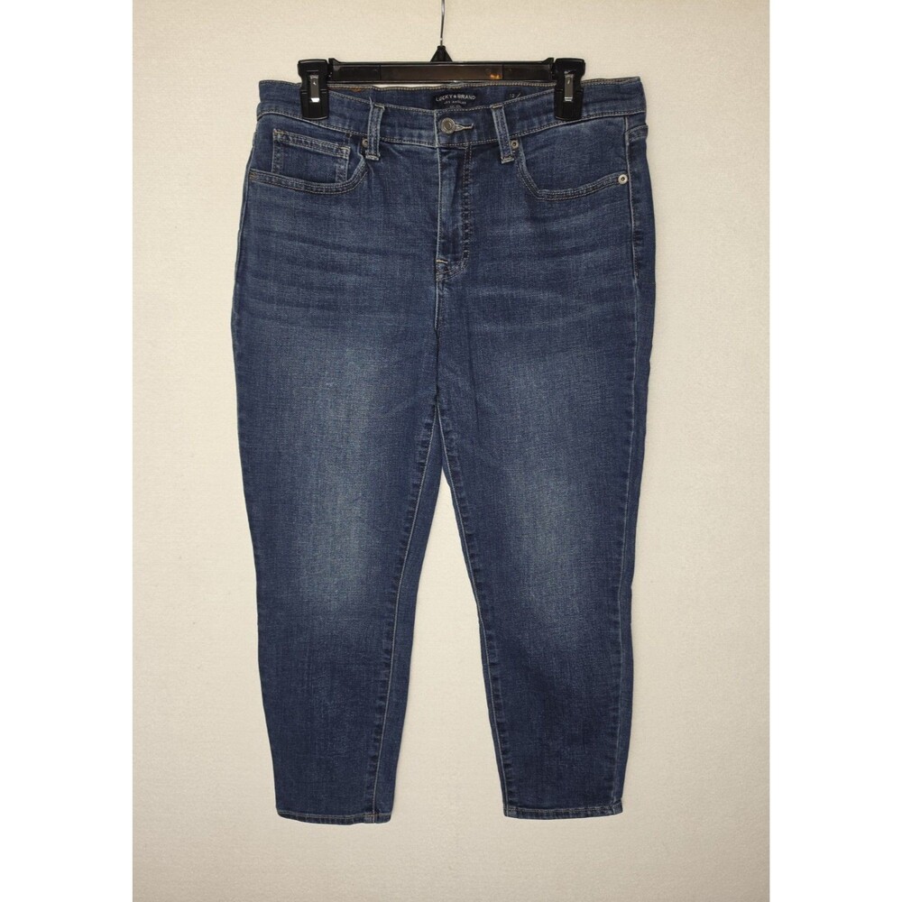 Lucky Brand Jeans Blue Mid-Rise Ava Crop Denim Womens Size 12/31